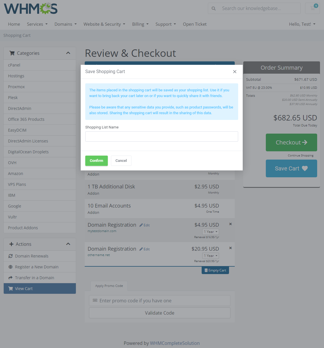 Abandoned Cart For WHMCS: Module Screenshot 15