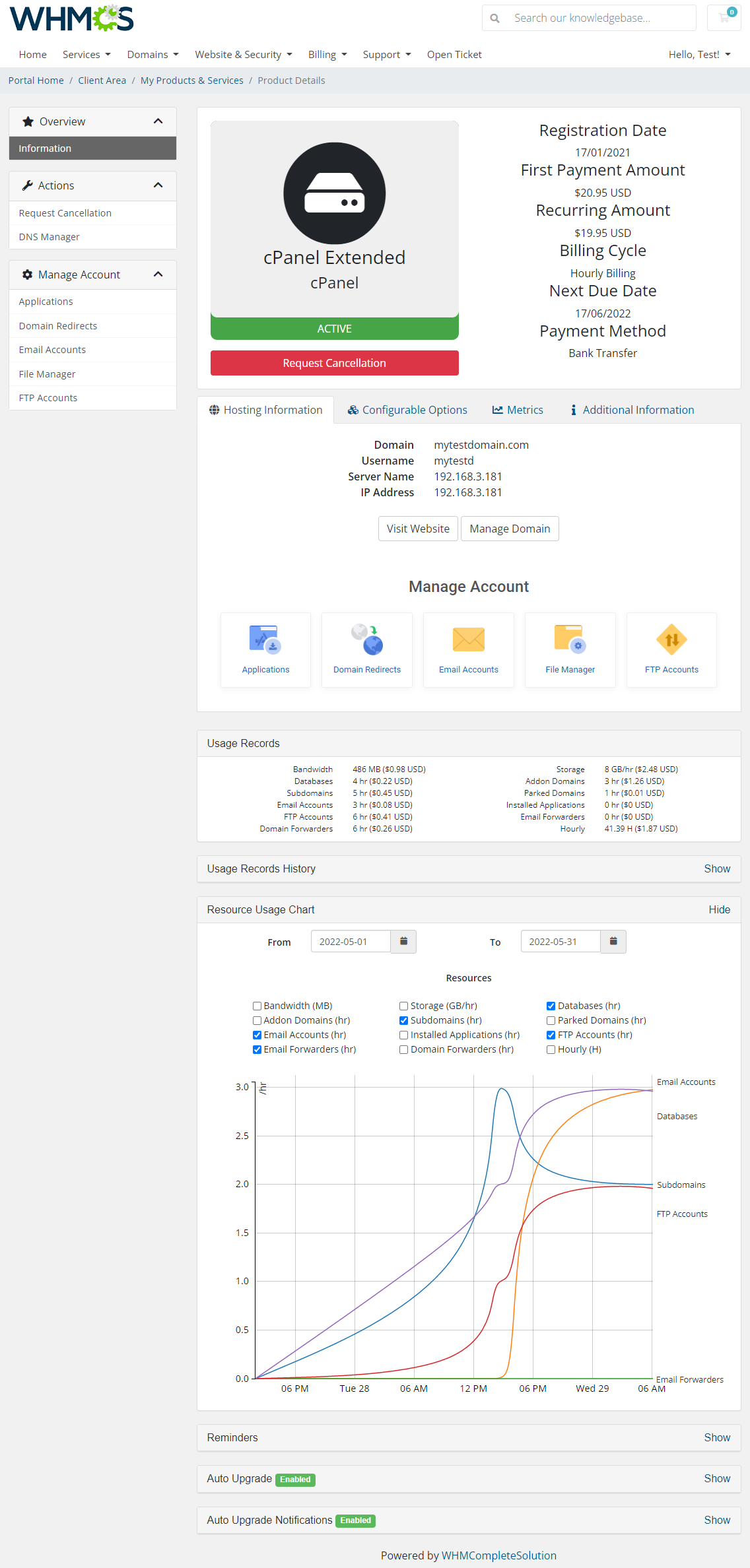 Advanced Billing For WHMCS: Module Screenshot 1