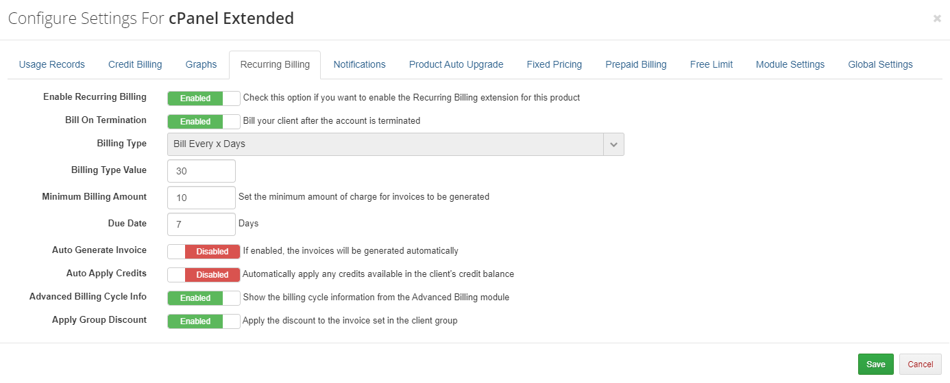 Advanced Billing For WHMCS: Module Screenshot 15