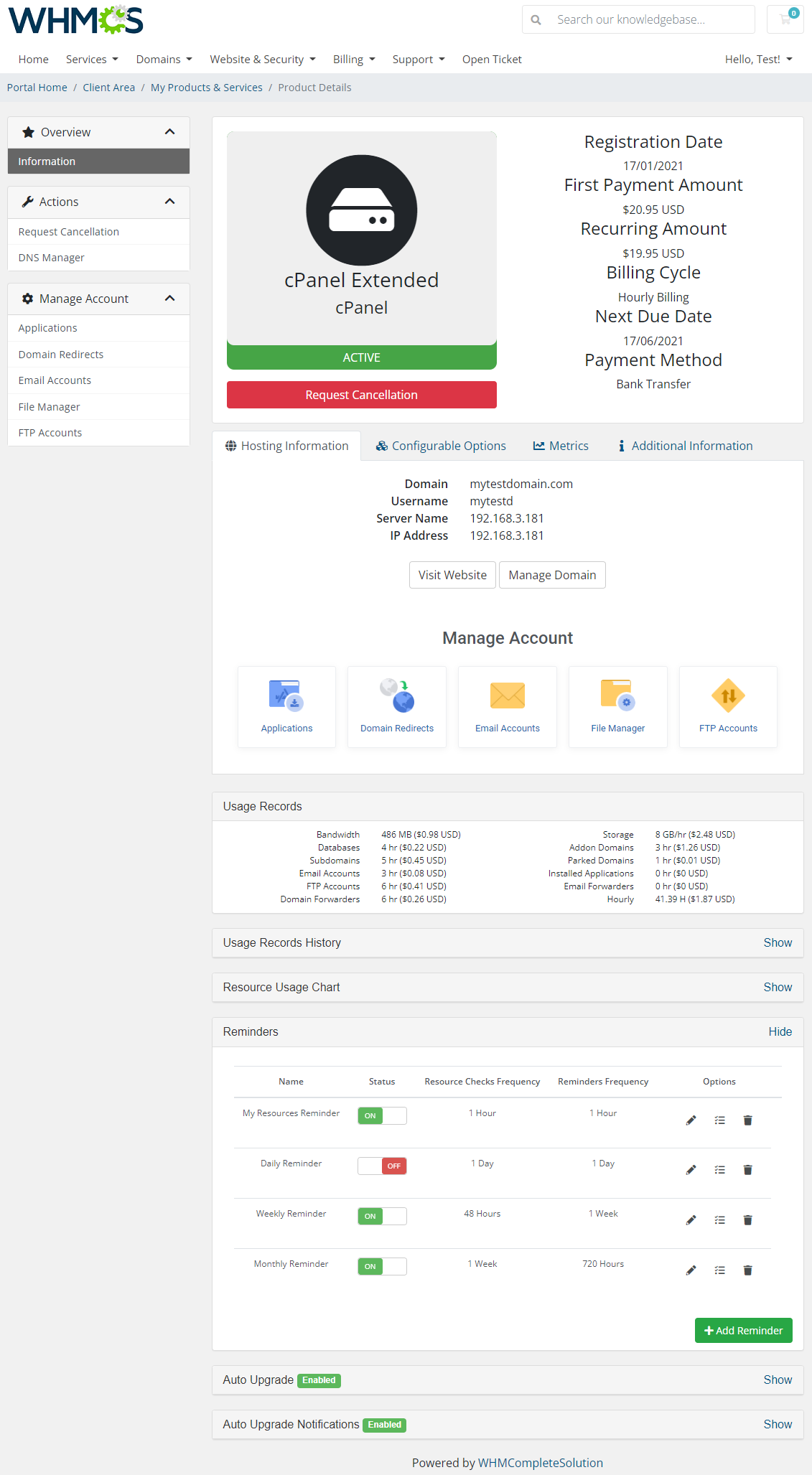 Advanced Billing For WHMCS: Module Screenshot 2