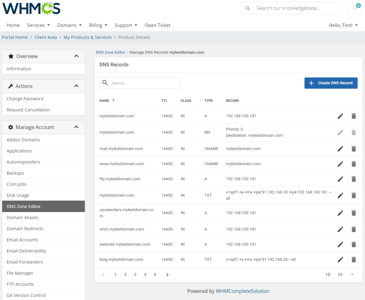 cPanel Extended For WHMCS: Module Screenshot 10