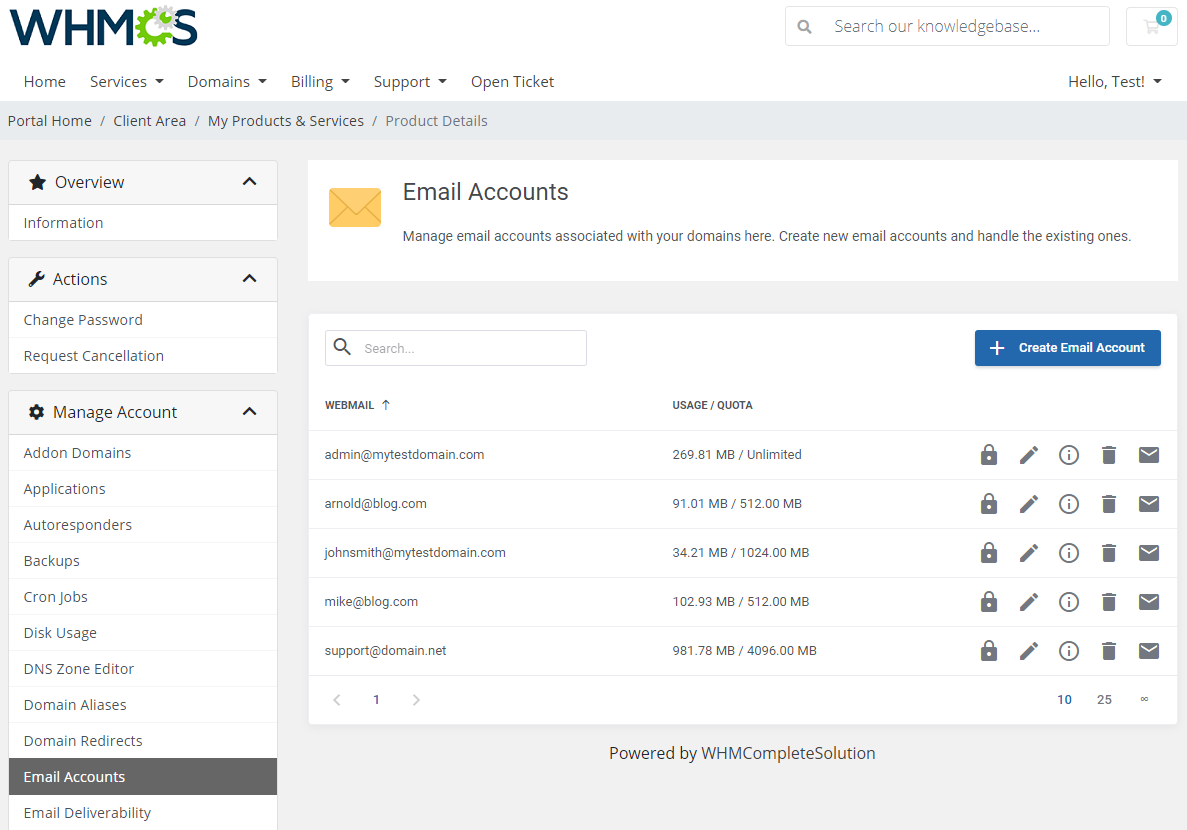 cPanel Extended For WHMCS: Module Screenshot 13