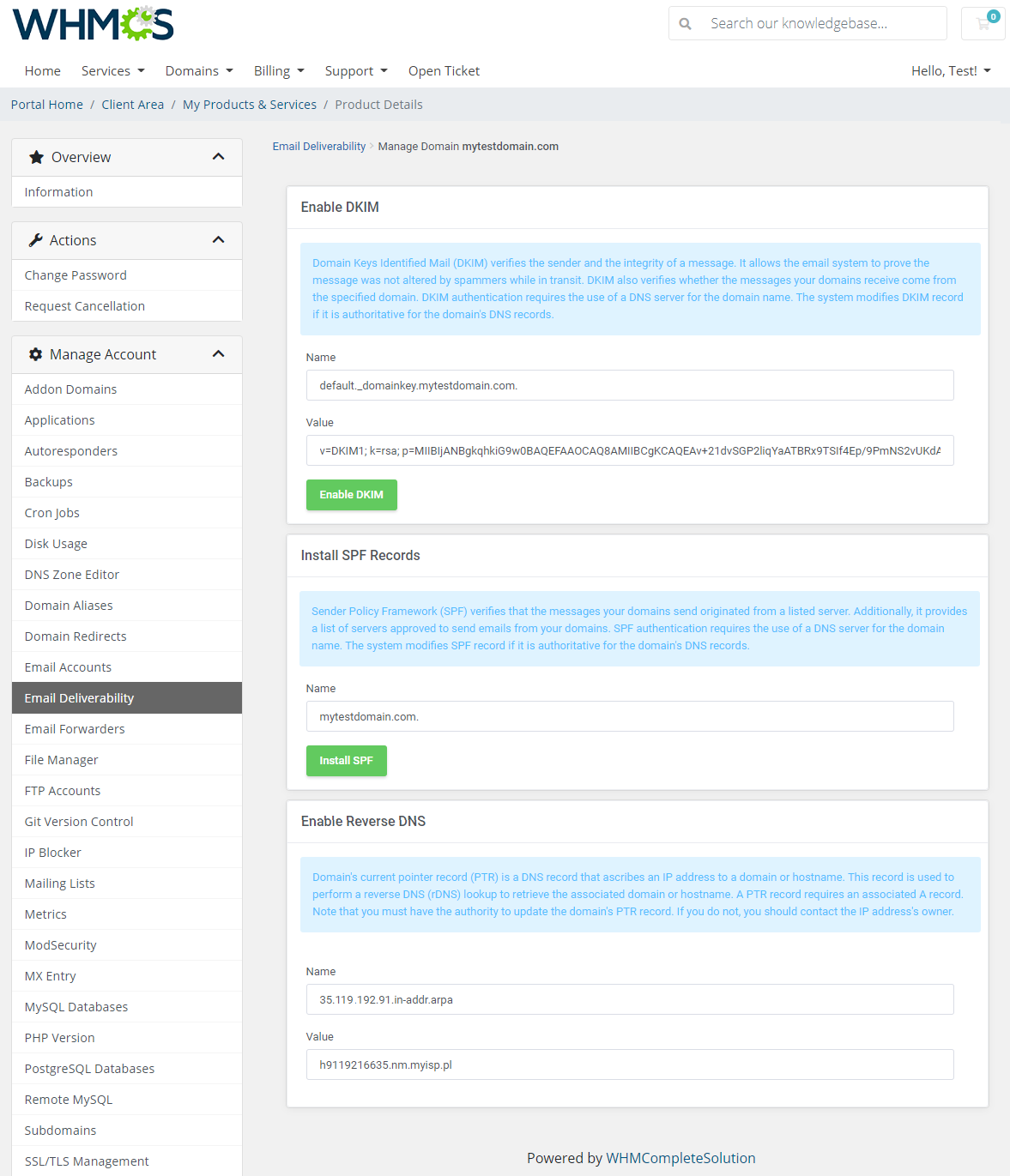 cPanel Extended For WHMCS: Module Screenshot 14