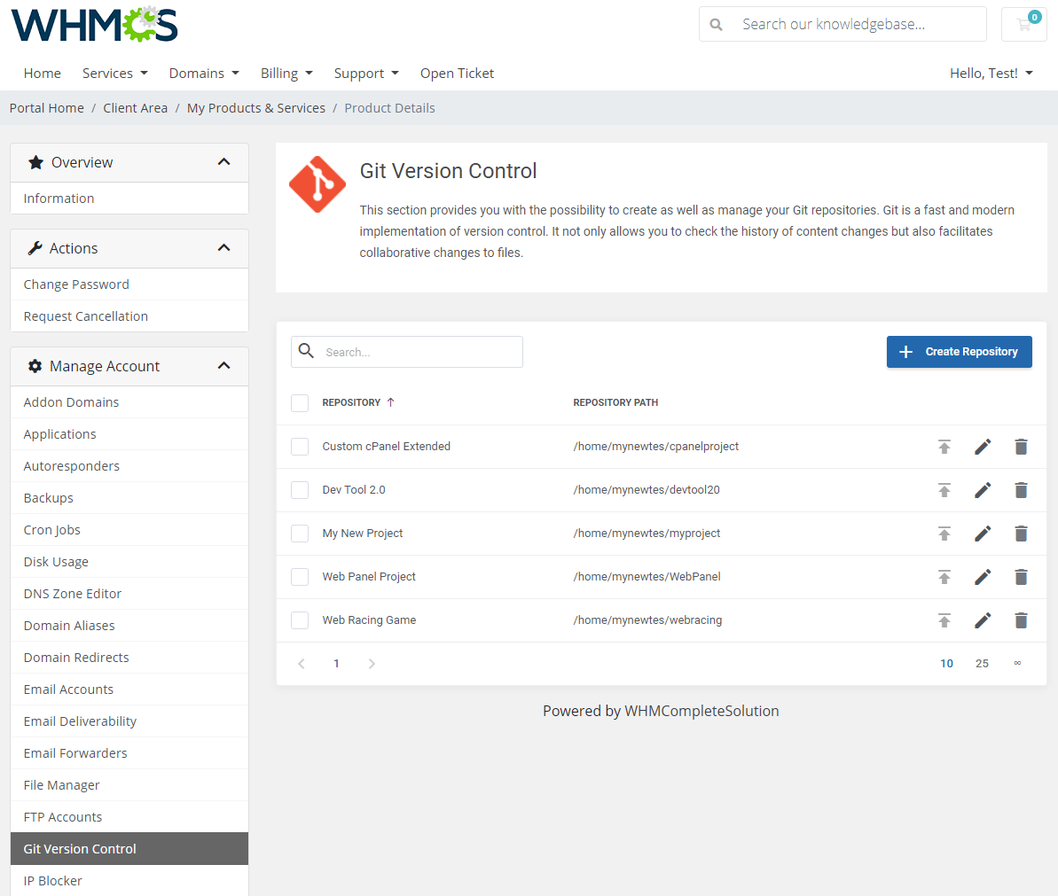 cPanel Extended For WHMCS: Module Screenshot 18