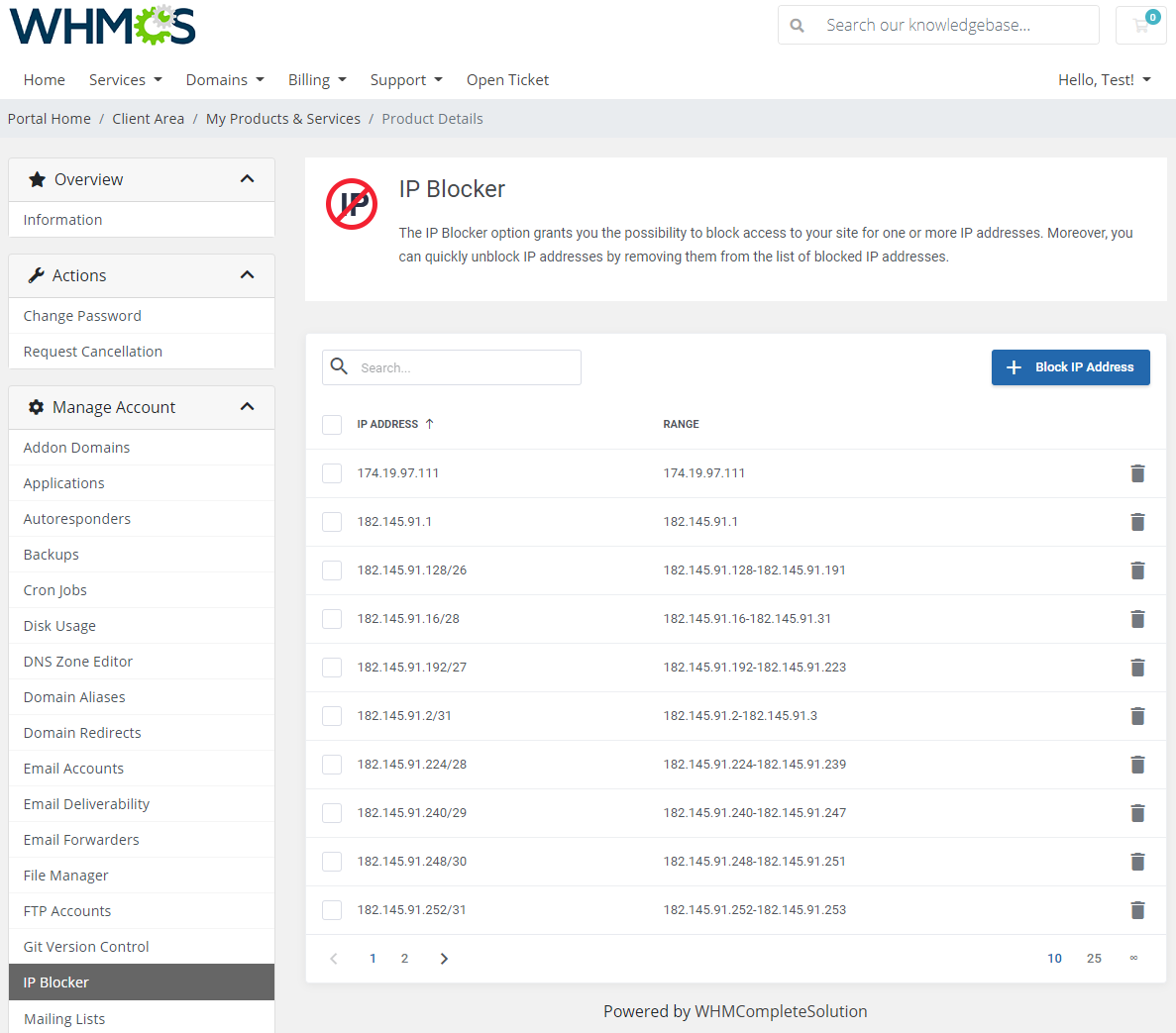 cPanel Extended For WHMCS: Module Screenshot 19