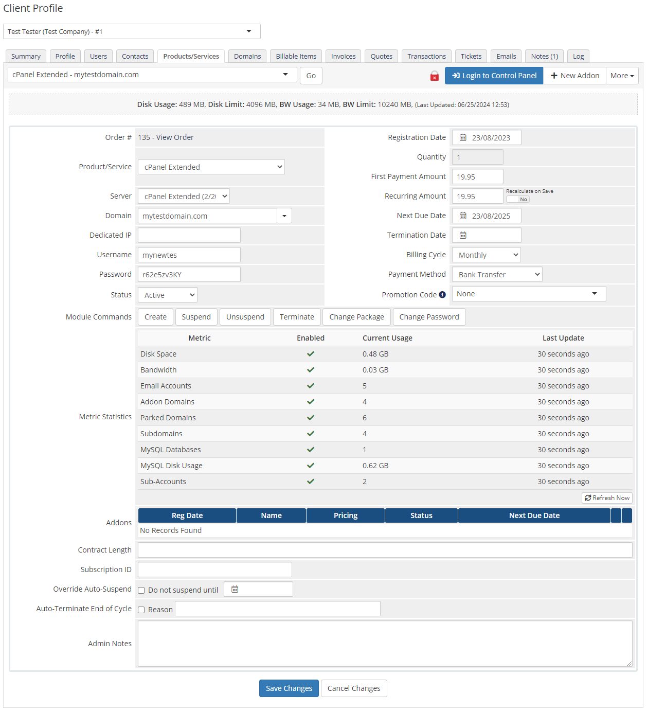 cPanel Extended For WHMCS: Module Screenshot 41