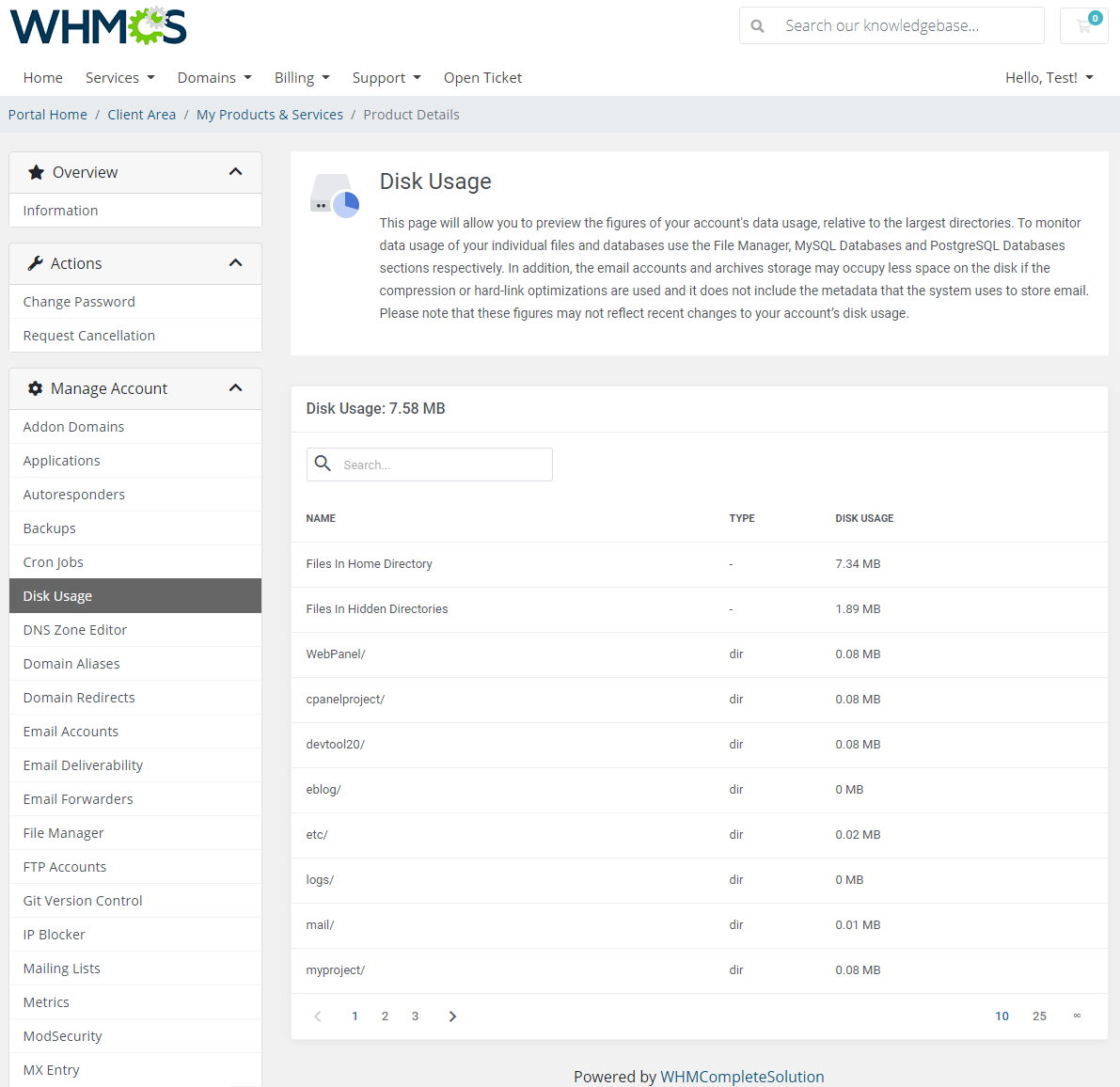 cPanel Extended For WHMCS: Module Screenshot 8