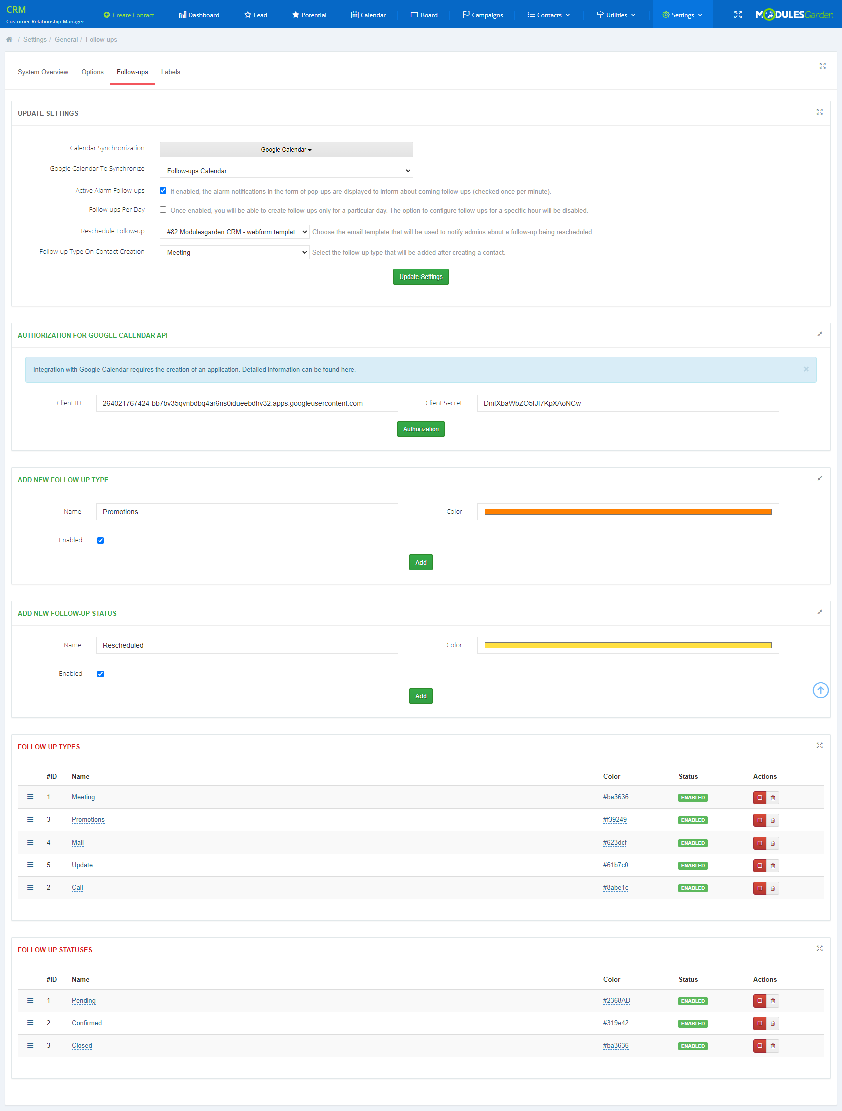 CRM For WHMCS: Module Screenshot 17