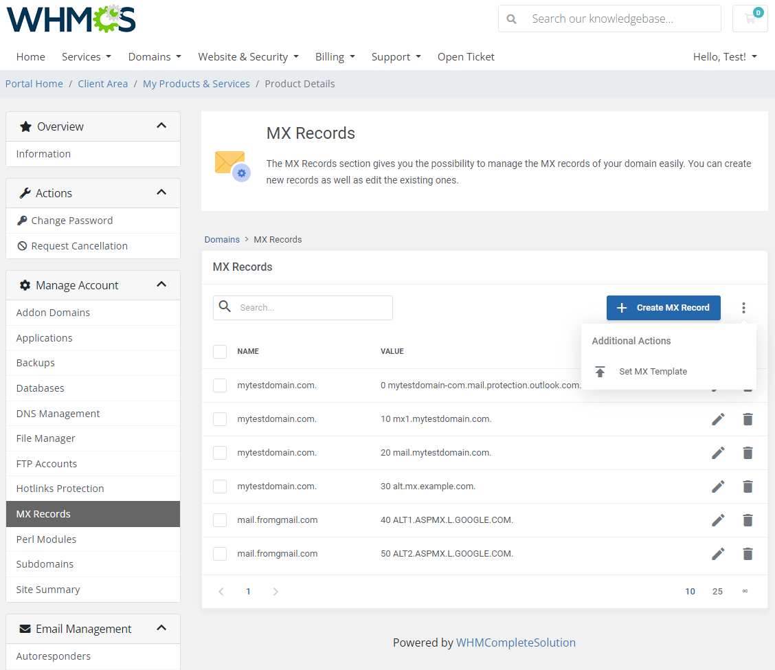 DirectAdmin Extended For WHMCS: Module Screenshot 15