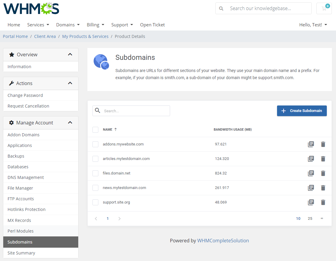 DirectAdmin Extended For WHMCS: Module Screenshot 17