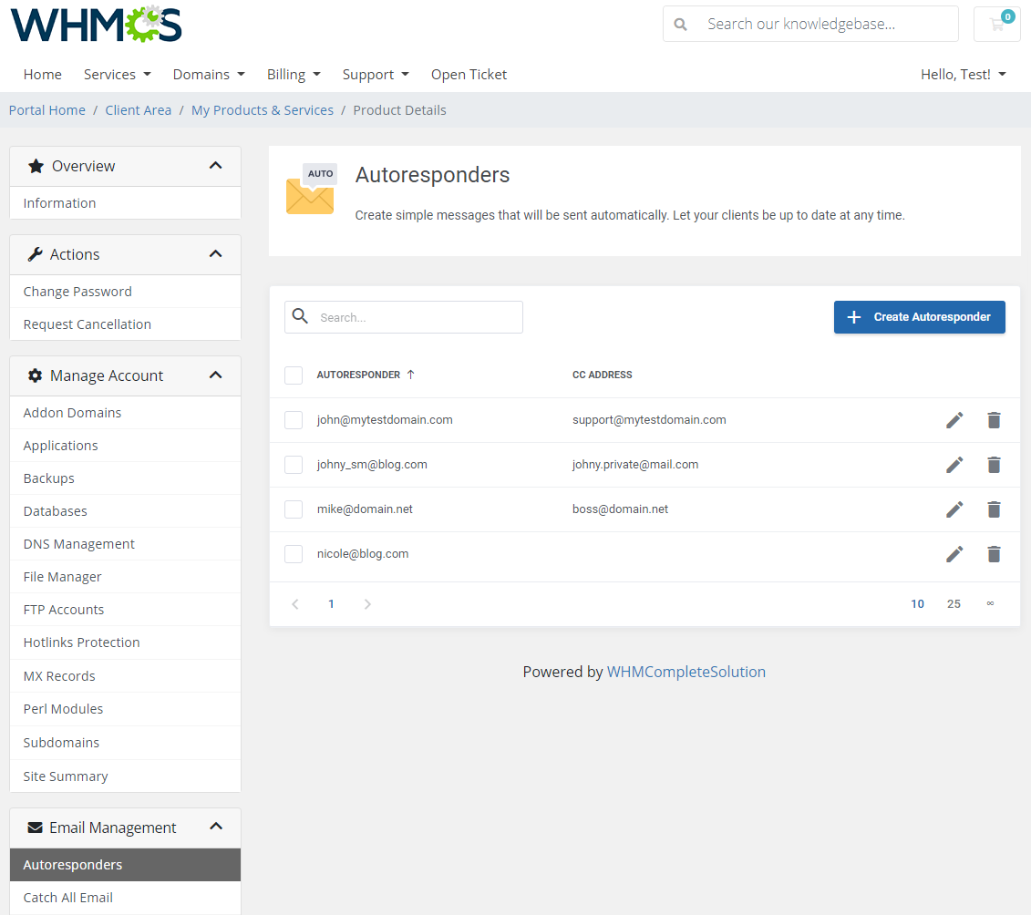 DirectAdmin Extended For WHMCS: Module Screenshot 19