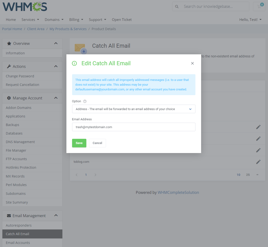 DirectAdmin Extended For WHMCS: Module Screenshot 21