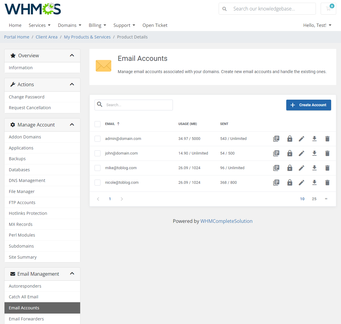 DirectAdmin Extended For WHMCS: Module Screenshot 22