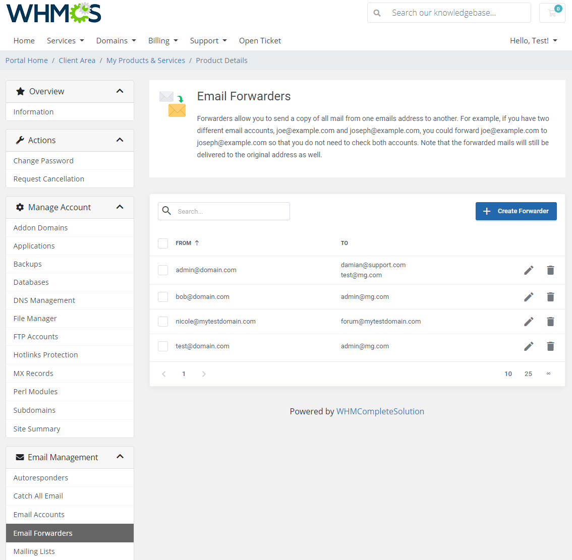 DirectAdmin Extended For WHMCS: Module Screenshot 23