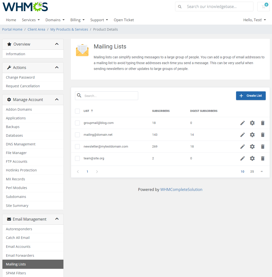 DirectAdmin Extended For WHMCS: Module Screenshot 24