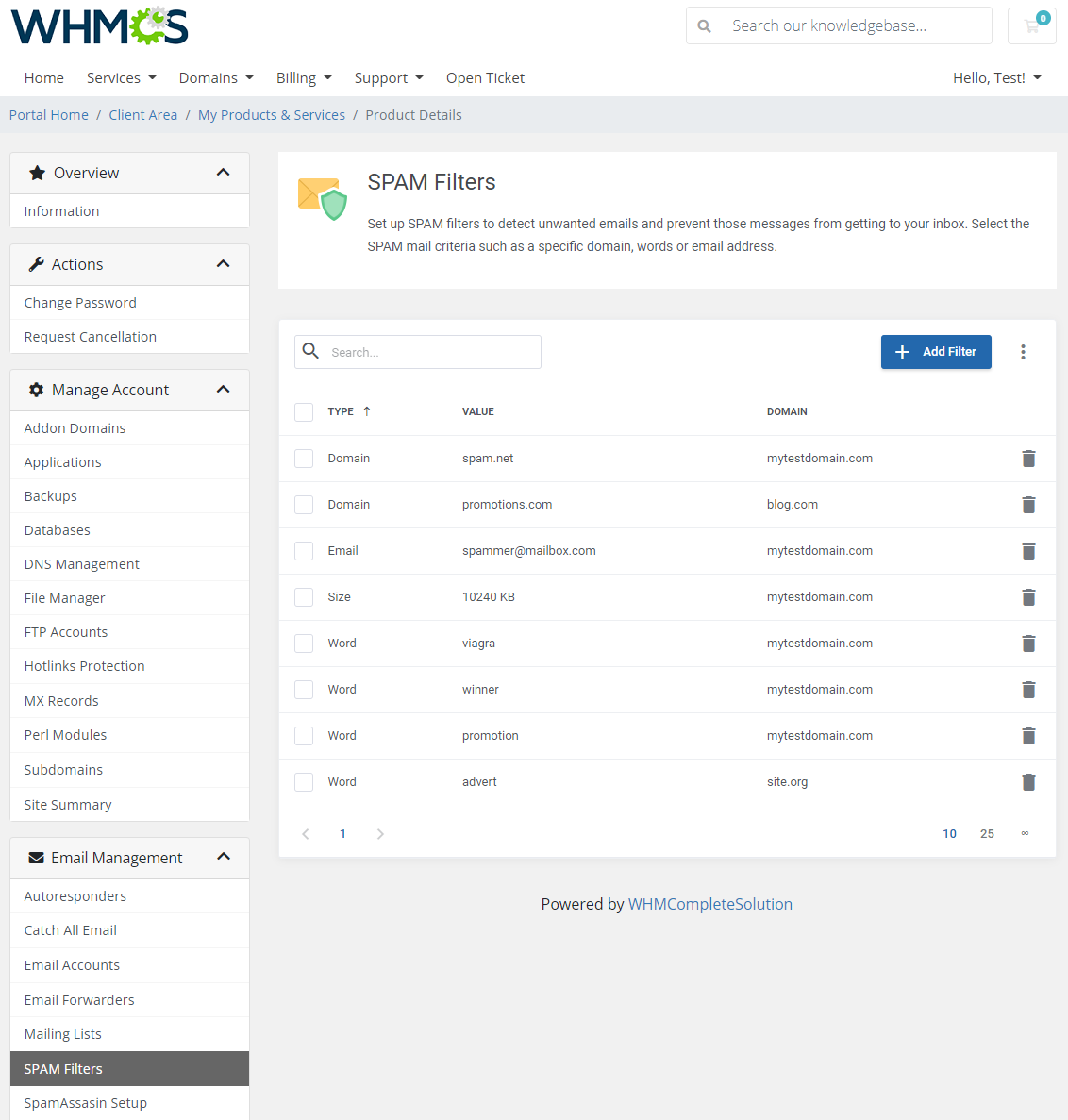 DirectAdmin Extended For WHMCS: Module Screenshot 25