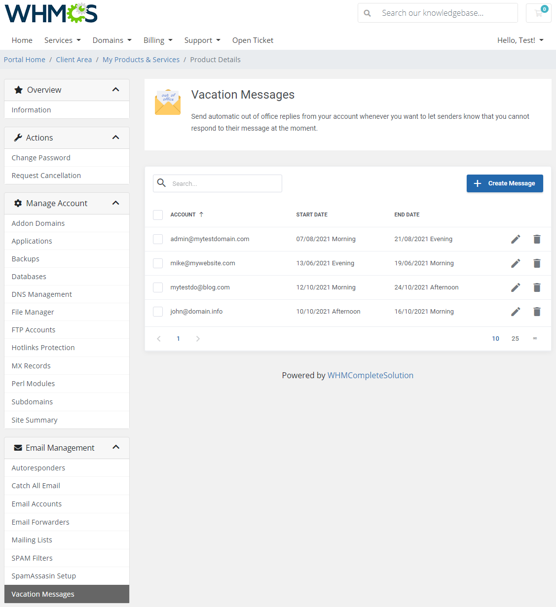 DirectAdmin Extended For WHMCS: Module Screenshot 27