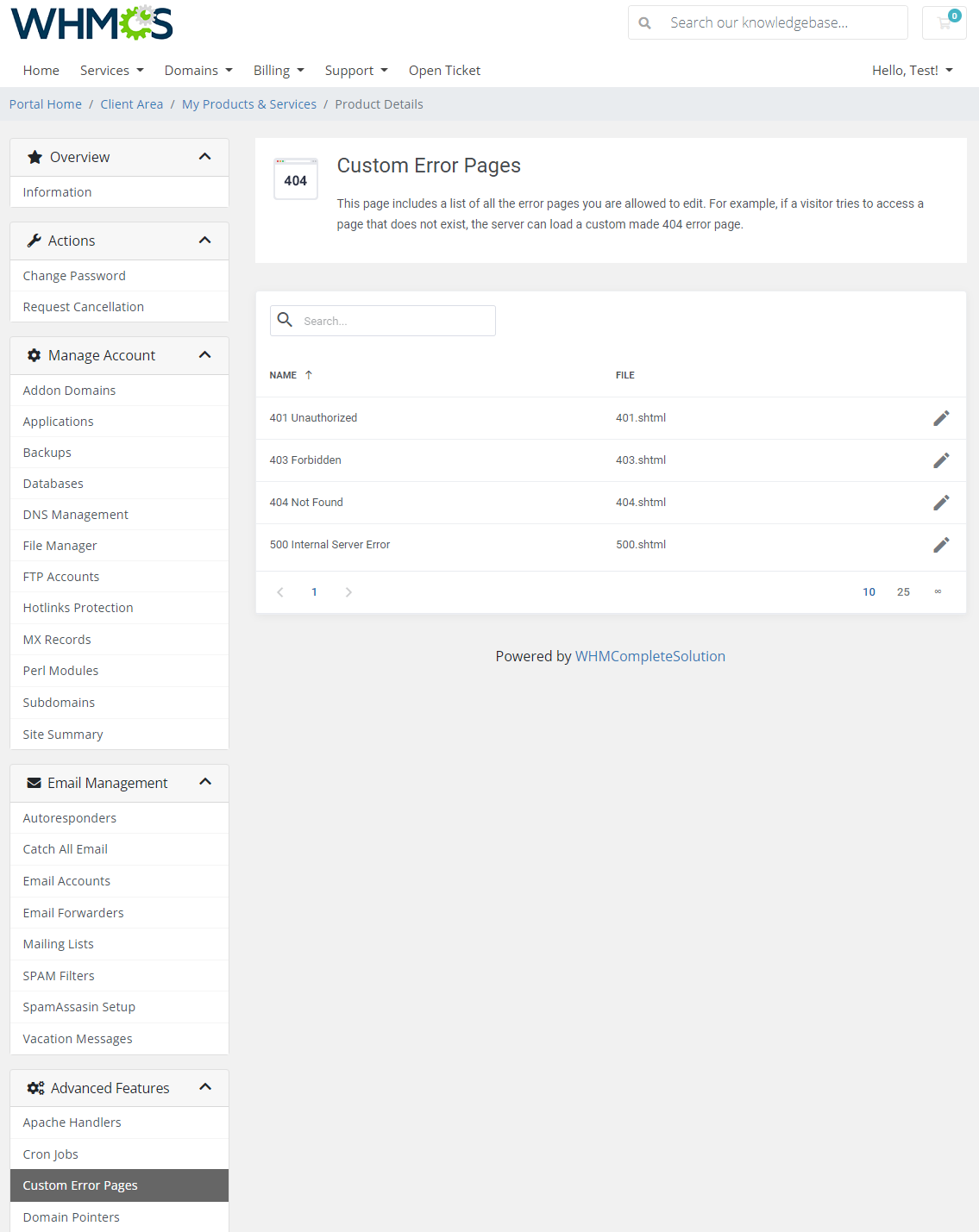 DirectAdmin Extended For WHMCS: Module Screenshot 30