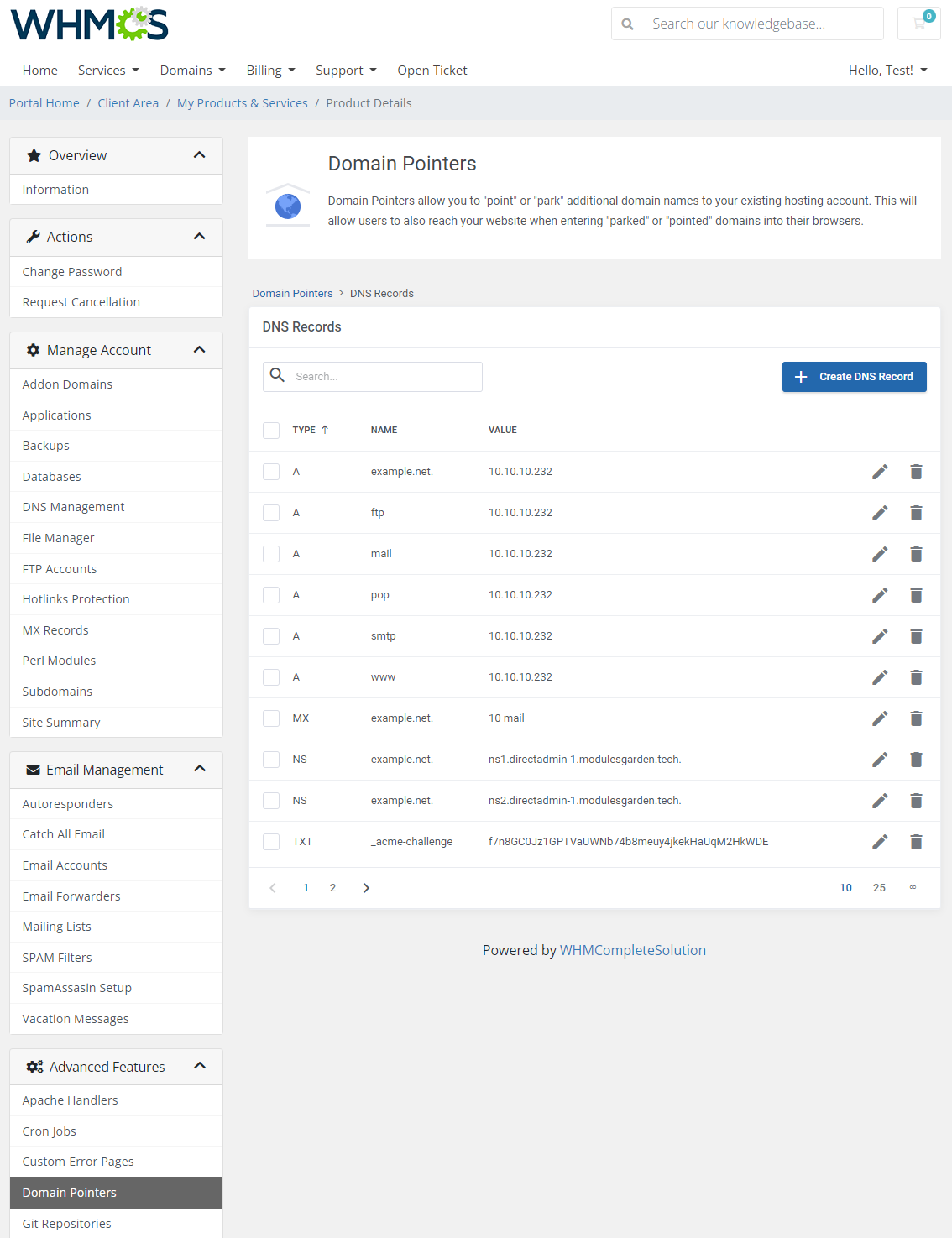 DirectAdmin Extended For WHMCS: Module Screenshot 32