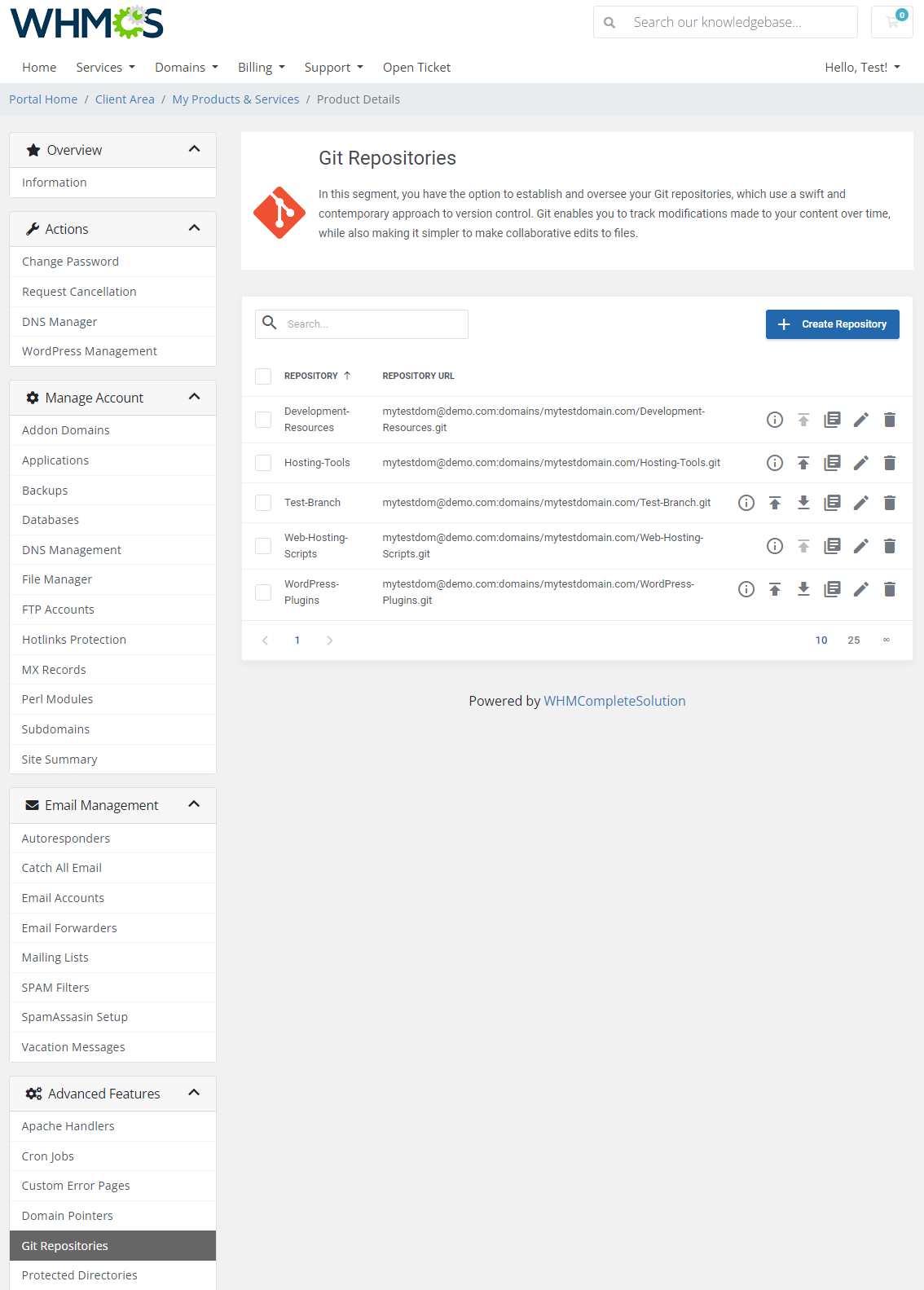 DirectAdmin Extended For WHMCS: Module Screenshot 33