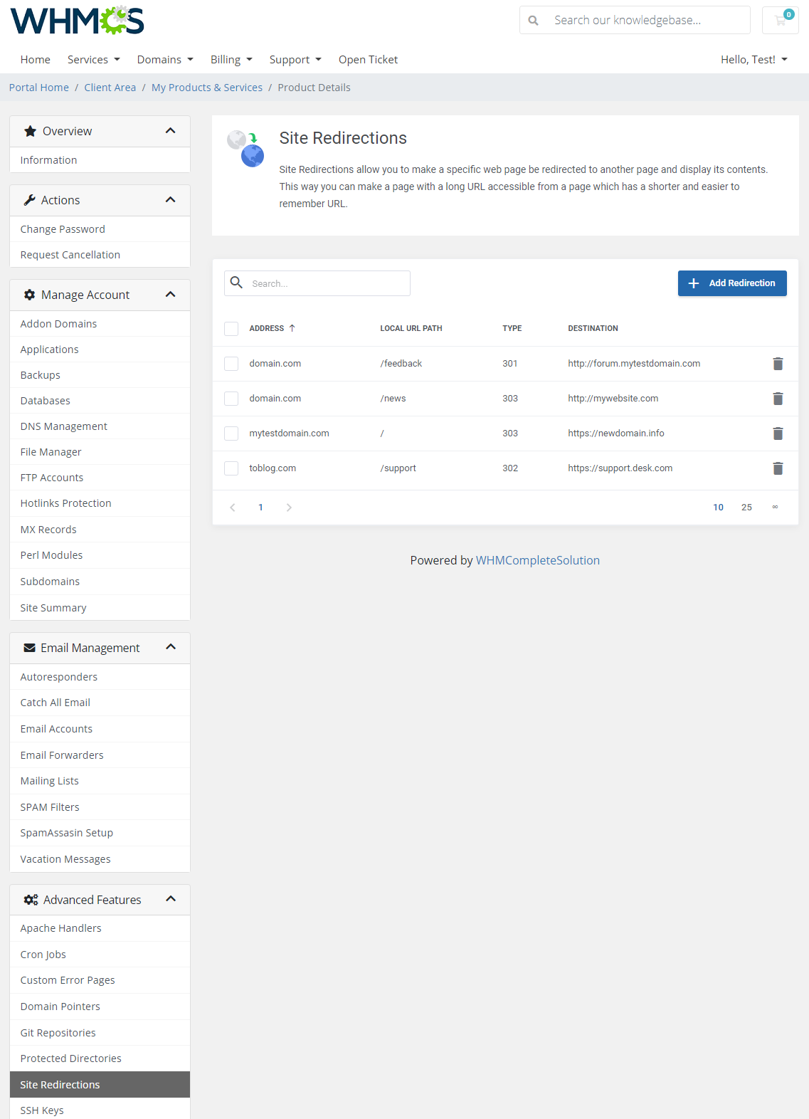 DirectAdmin Extended For WHMCS: Module Screenshot 35