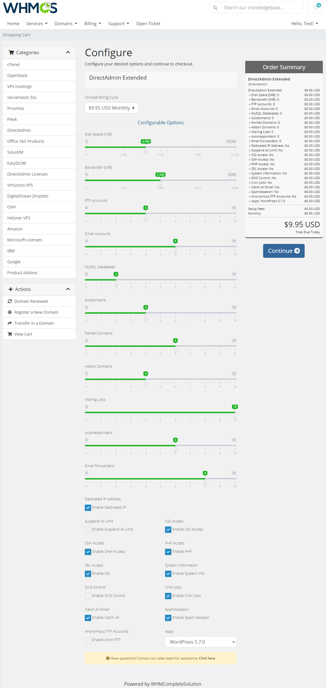 DirectAdmin Extended For WHMCS: Module Screenshot 44