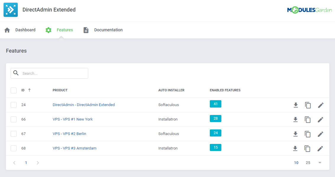 DirectAdmin Extended For WHMCS: Module Screenshot 48