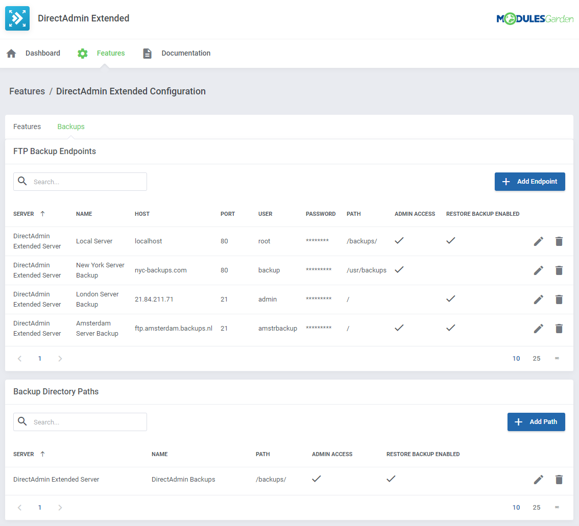 DirectAdmin Extended For WHMCS: Module Screenshot 50