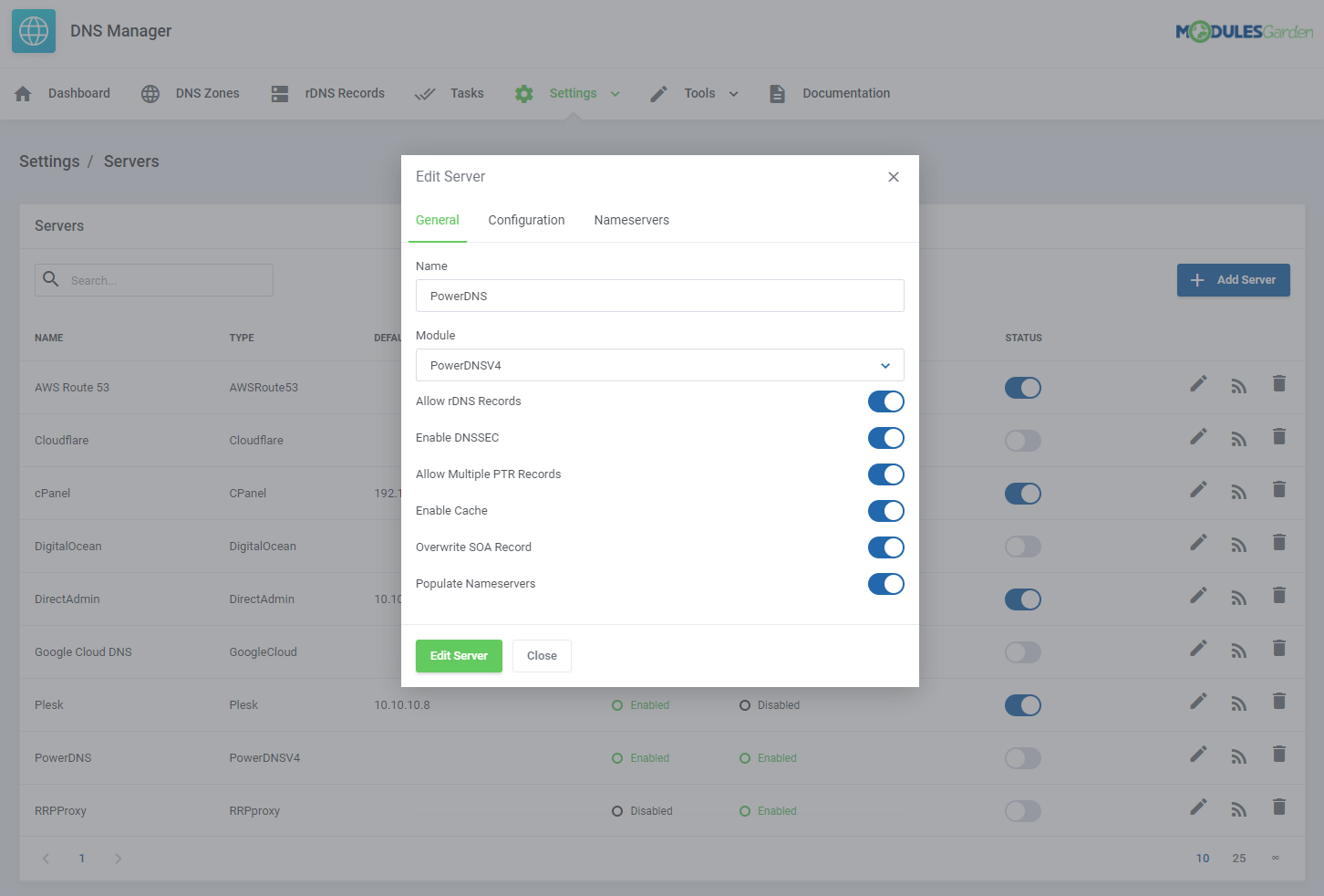 DNS Manager For WHMCS: Module Screenshot 34