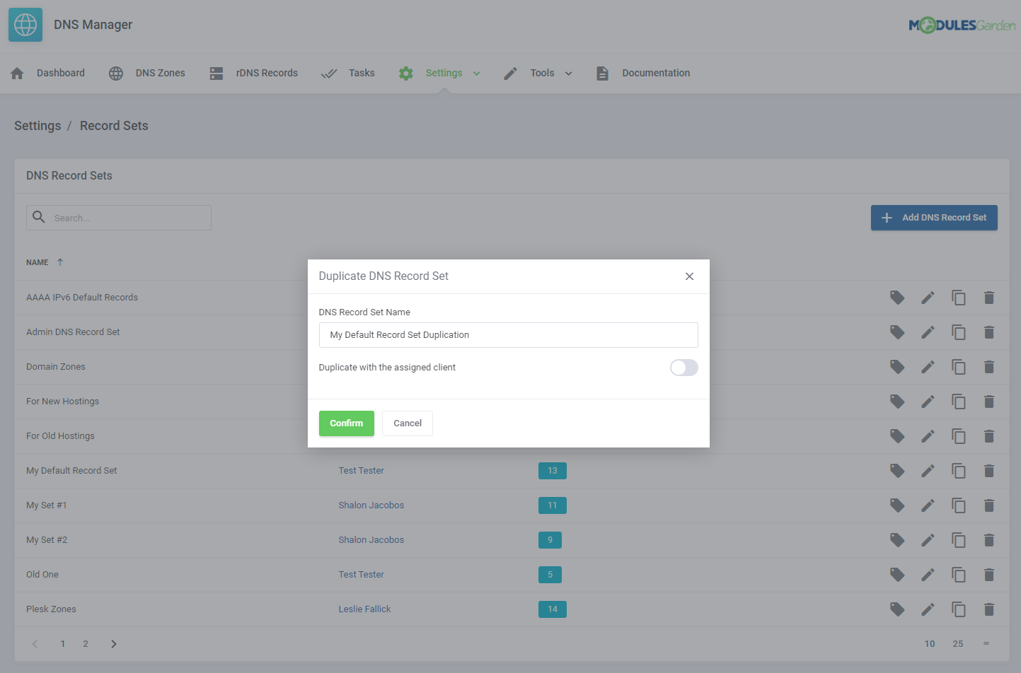 DNS Manager For WHMCS: Module Screenshot 36