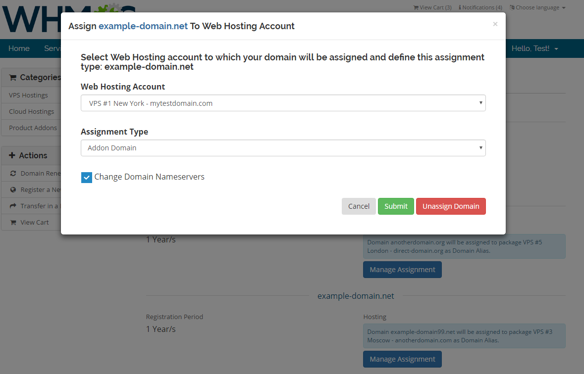 Domain Allocator For WHMCS: Screen 2