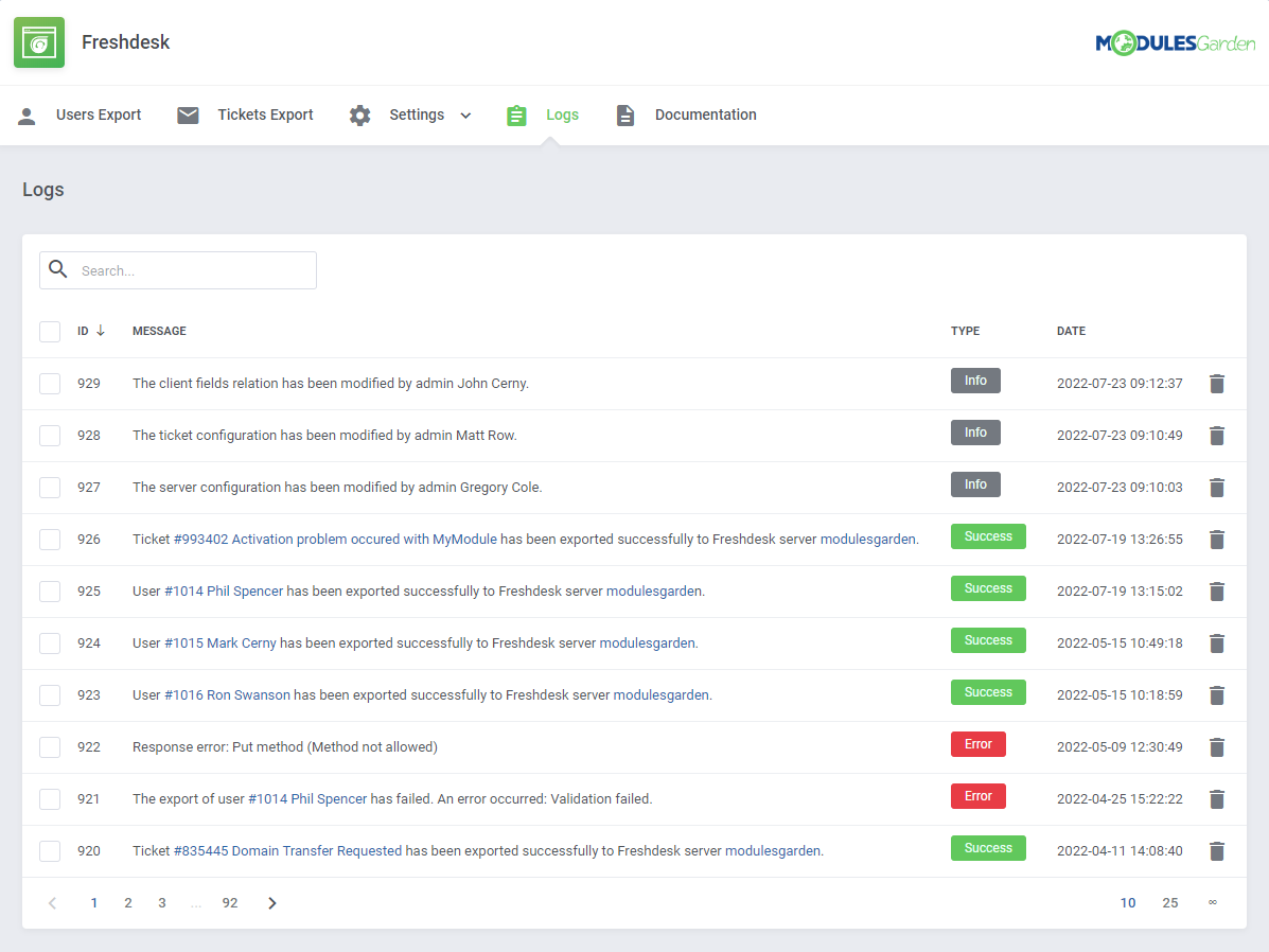 Freshdesk For WHMCS: Module Screenshot 10