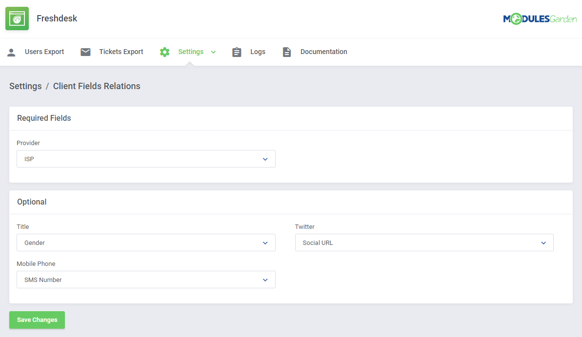 Freshdesk For WHMCS: Module Screenshot 9