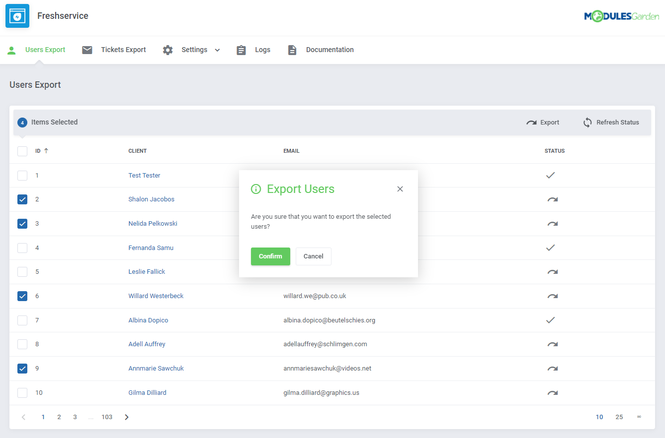 Freshservice For WHMCS: Module Screenshot 6