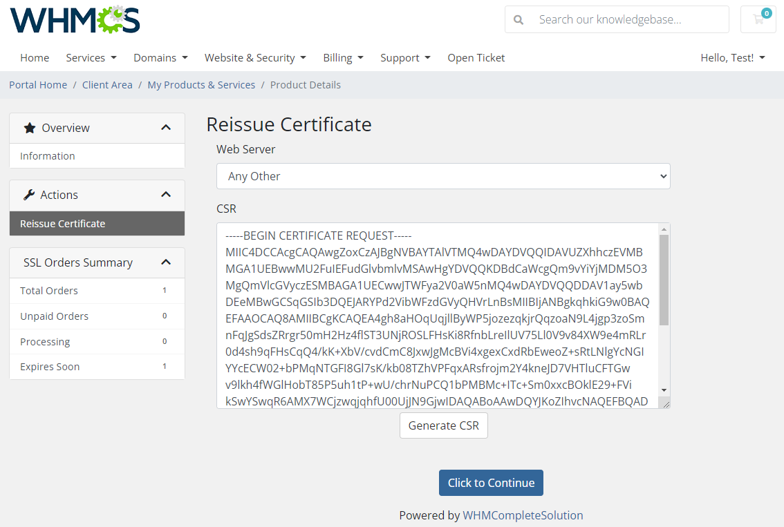 GoGetSSL For WHMCS: Module Screenshot 3