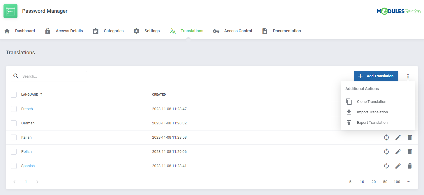 Password Manager For WHMCS: Module Screenshot 25