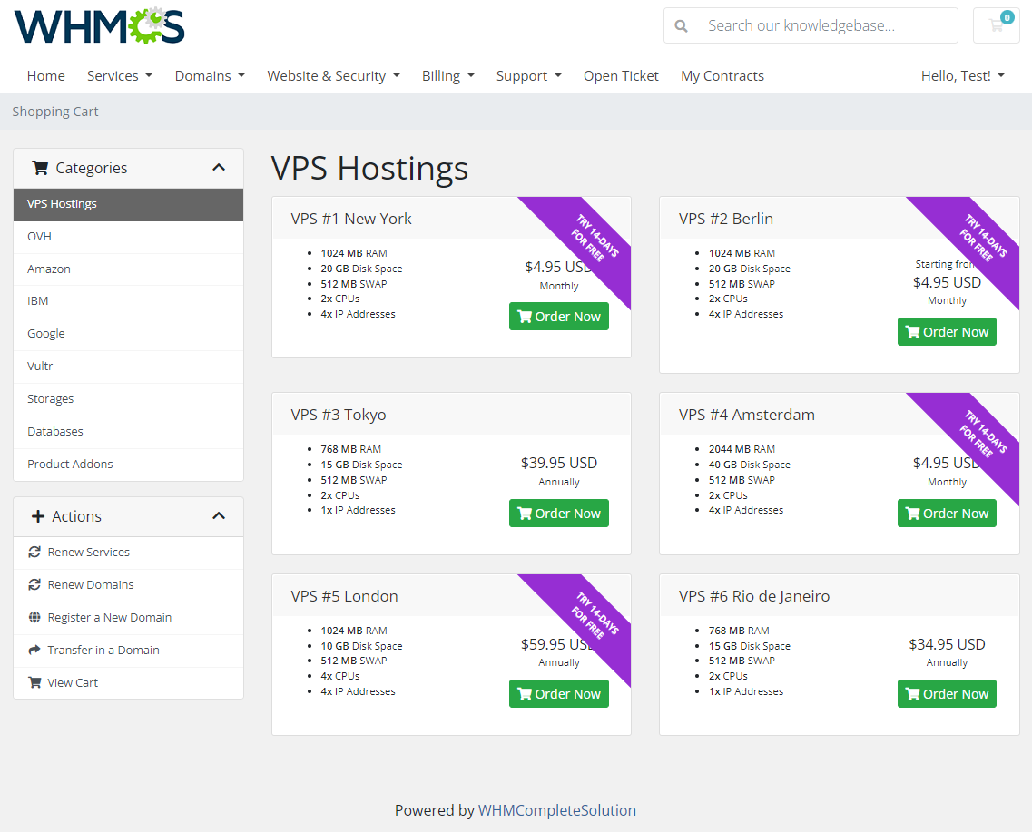 Product Free Trial Manager For WHMCS: Module Screenshot 2
