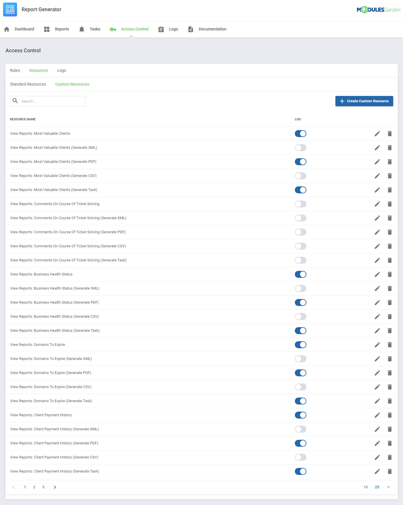 Report Generator For WHMCS: Module Screenshot 25