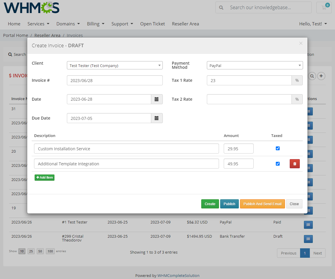 Resellers Center For WHMCS: Module Screenshot 23
