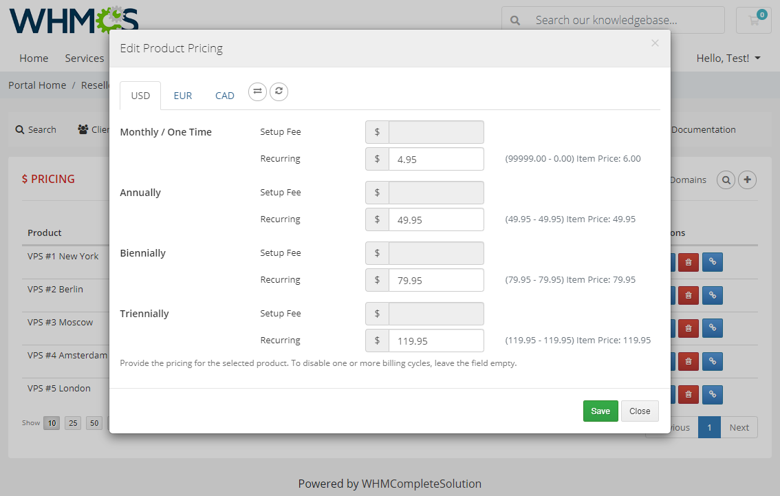Resellers Center For WHMCS: Module Screenshot 30