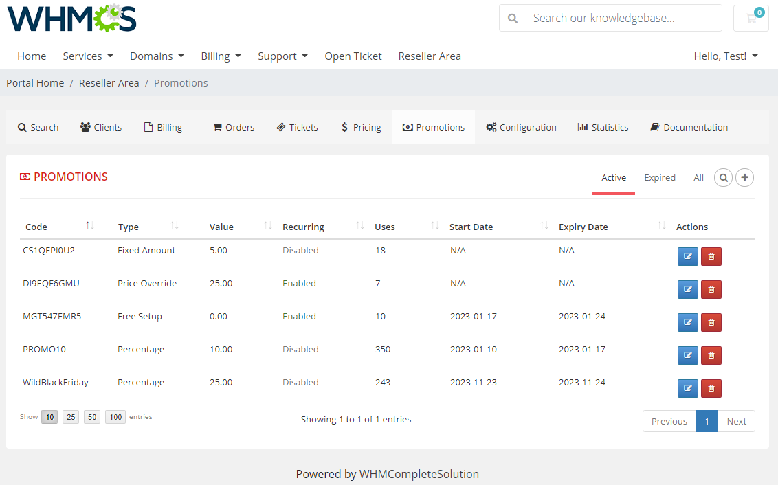 Resellers Center For WHMCS: Module Screenshot 33