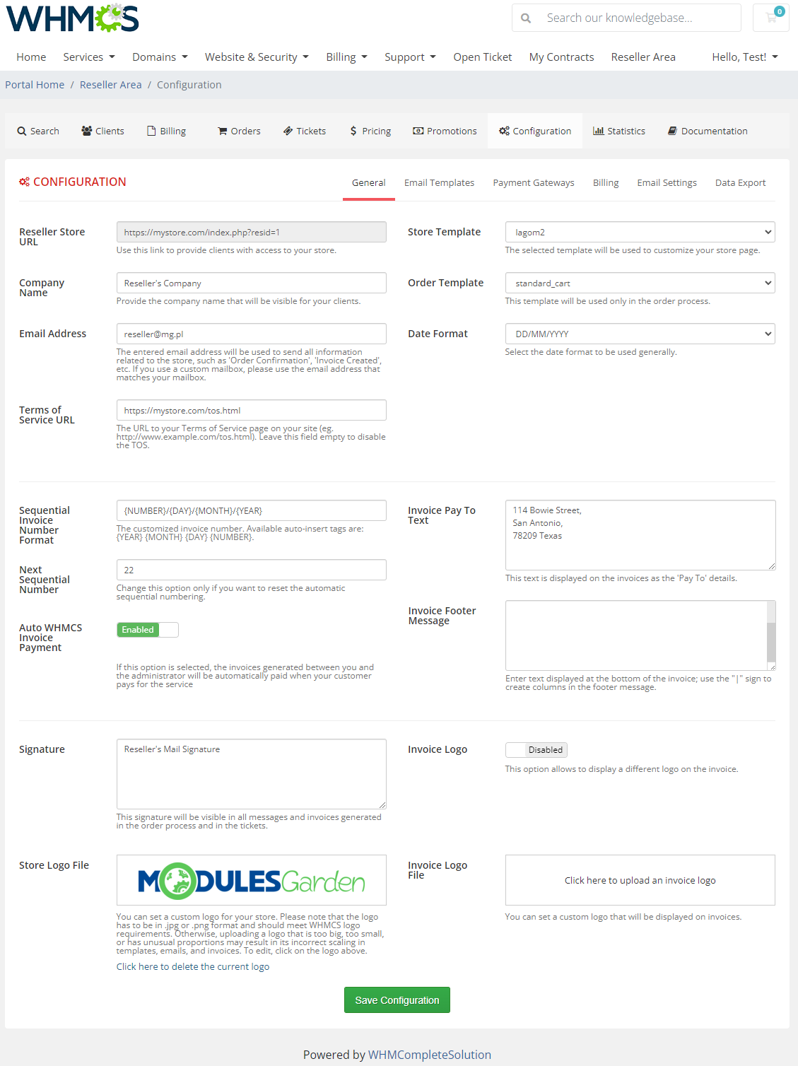 Resellers Center For WHMCS: Module Screenshot 35