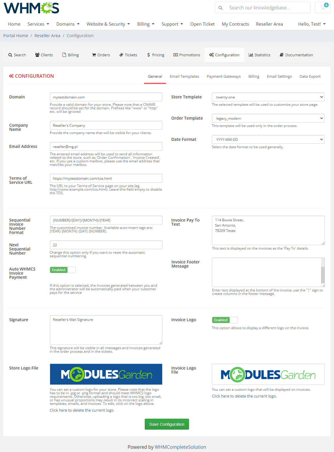 Resellers Center For WHMCS: Module Screenshot 36