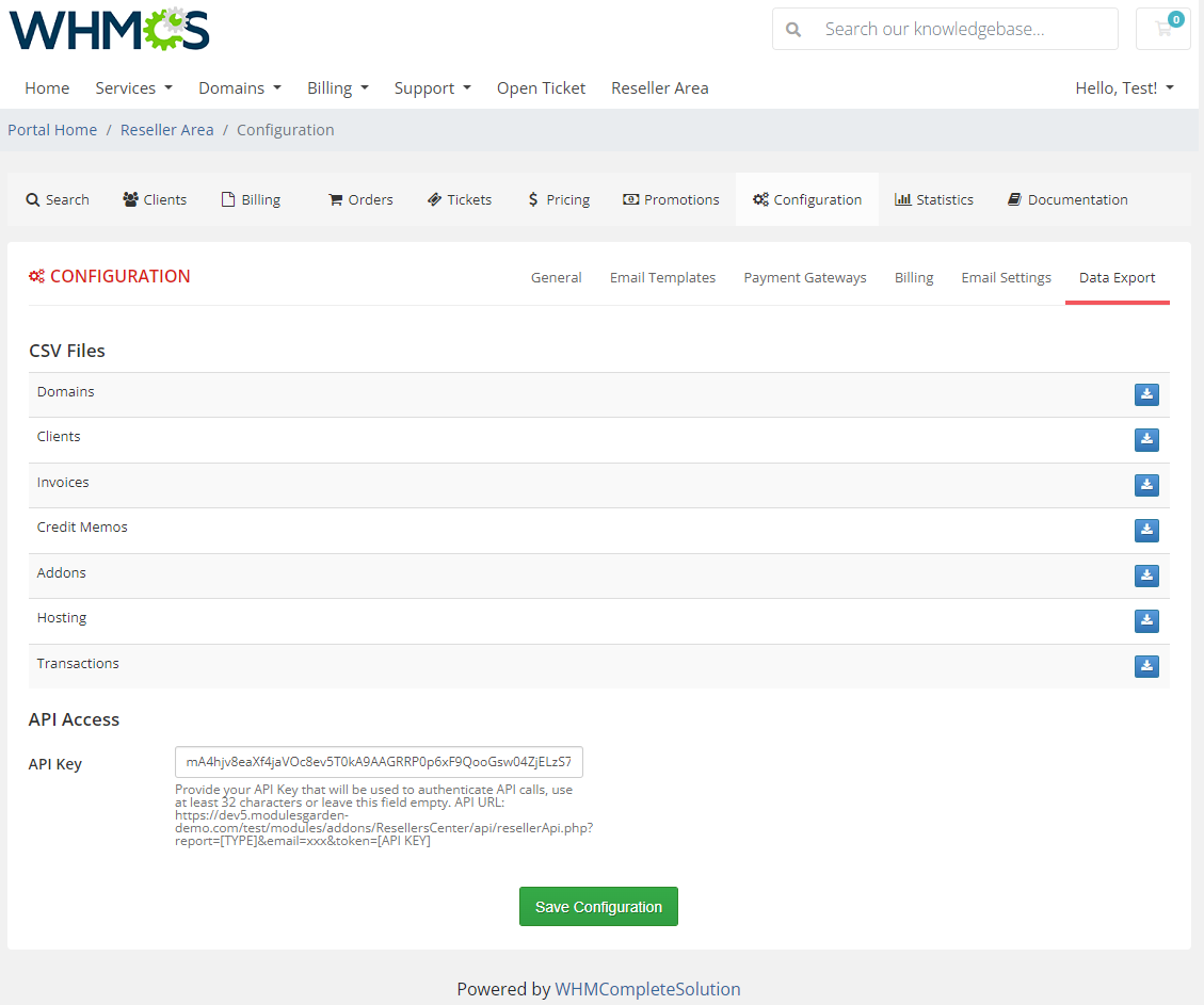 Resellers Center For WHMCS: Module Screenshot 42