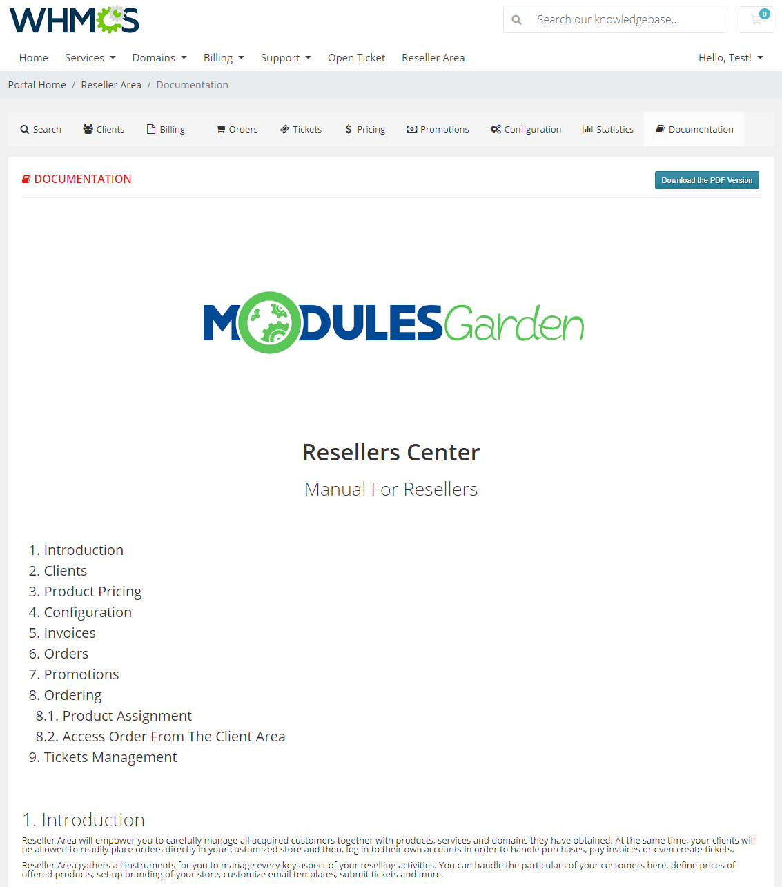 Resellers Center For WHMCS: Module Screenshot 44