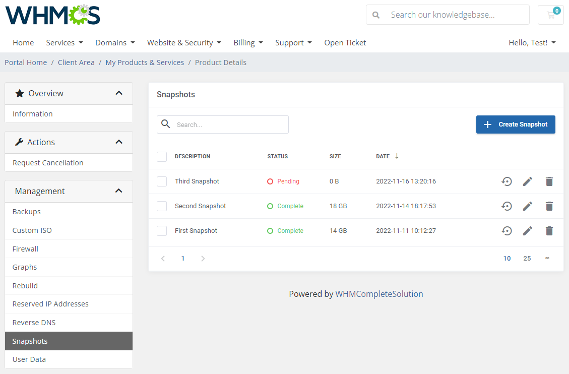 Vultr VPS For WHMCS: Module Screenshot 10