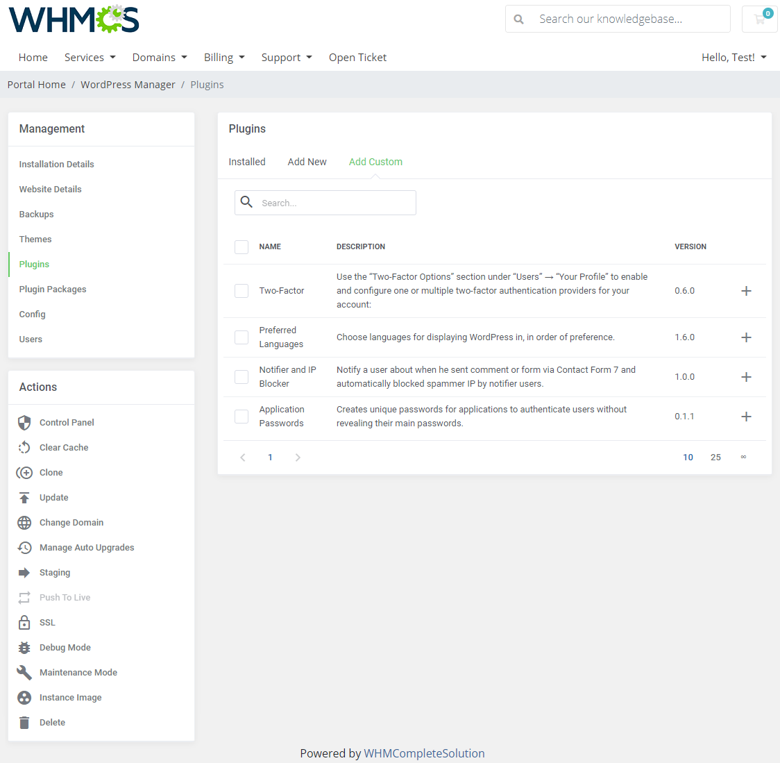 WordPress Manager For WHMCS: Module Screenshot 22