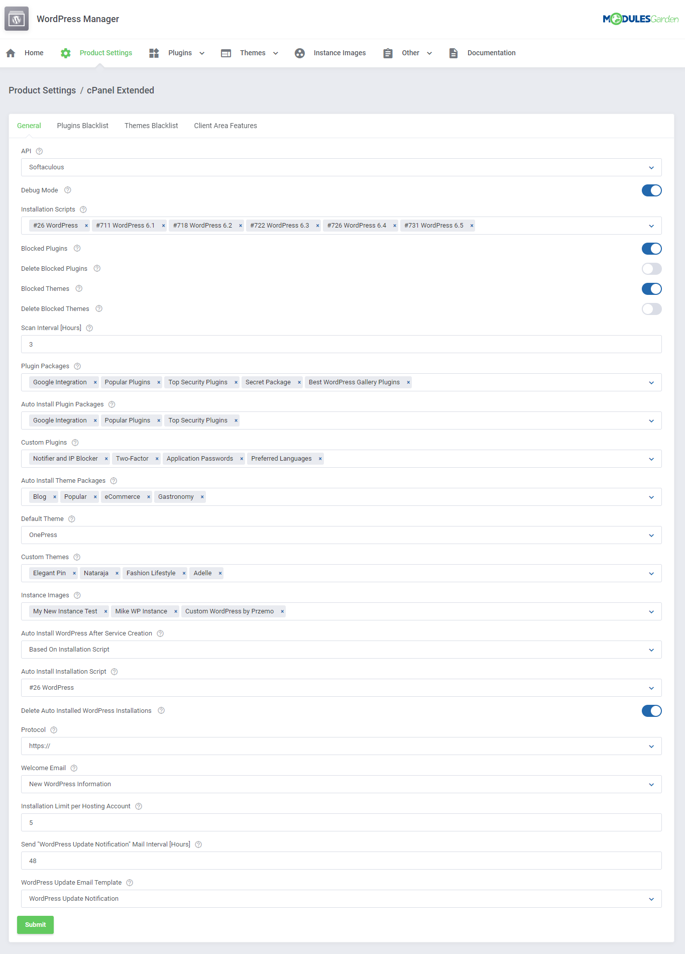 WordPress Manager For WHMCS: Module Screenshot 29