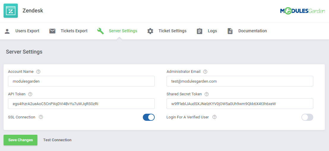 Zendesk For WHMCS: Module Screenshot 10